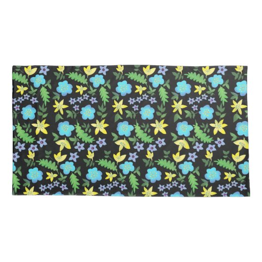 Summer flowers colourful 枕カバー (裏面-左)