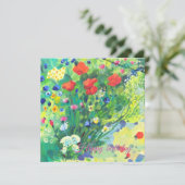 Summer flowers, poppys  シーズンカード (スタンド正面)