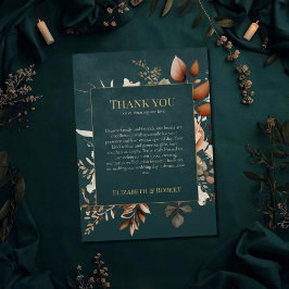 Summer Forest Witch Teal Thank You Card サンキューカード