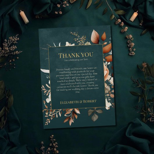 Summer Forest Witch Teal Thank You Card サンキューカード