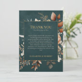 Summer Forest Witch Teal Thank You Card サンキューカード (スタンド正面)