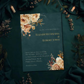 Summer Forest Witch Teal Wedding Invitation 招待状