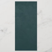 Summer Forest Witch Teal Wedding Menu メニュー (裏面)