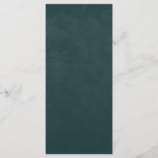 Summer Forest Witch Teal Wedding Menu メニュー (裏面)