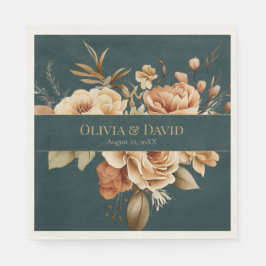 Summer Forest Witch Teal Wedding Napkins スタンダードランチョンナプキン