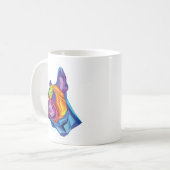 Summer French Bulldog Puppy Colourful コーヒーマグカップ (正面左)