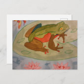 Summer Frog Pondはがき ポストカード (正面/裏面)