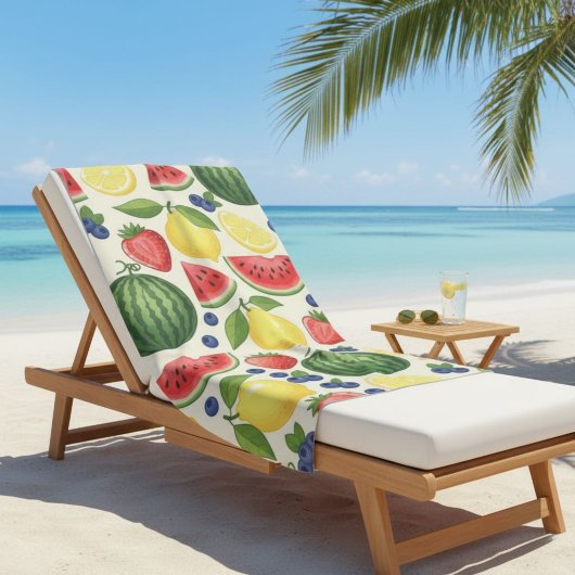 Summer Fruit Beach Towel - Watermelon & Assorted ビーチタオル