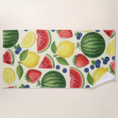 Summer Fruit Beach Towel - Watermelon & Assorted ビーチタオル (正面)