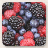 Summer Fruit Mixed Berries Close Up Photo コースター (正面)