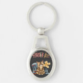 Summer Fun Cat T-Shirt Sarcastic Tabby  キーホルダー (正面)