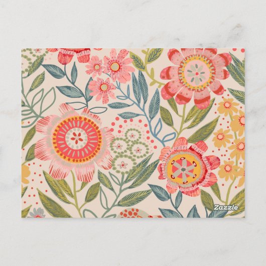 Summer Garden Bold Blooms  ポストカード (裏面)