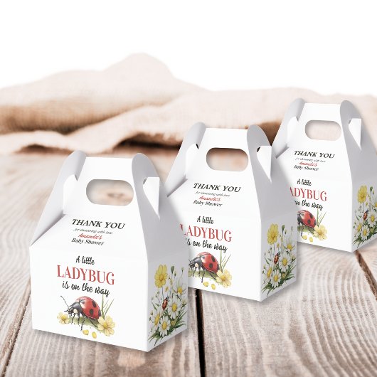 Summer Garden Daisy Little Ladybug Baby Shower  フェイバーボックス