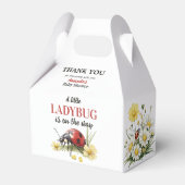 Summer Garden Daisy Little Ladybug Baby Shower  フェイバーボックス (正面サイド)