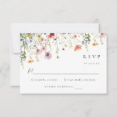 Summer Garden Floral Wedding RSVP Card (正面)