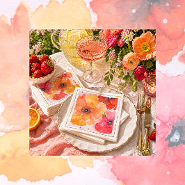 Summer Garden Party | ピーチブロッサムカラーウェイ スタンダードカクテルナプキン
