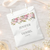 Summer Garden Watercolor Floral Wedding フェイバーバッグ (クリップ留めされた状態)