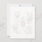 Summer Gardening Lined Personal Note Paper ノートカード (裏面)