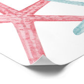 Summer Gender Reveal Party Vote Sign ポスター (角)