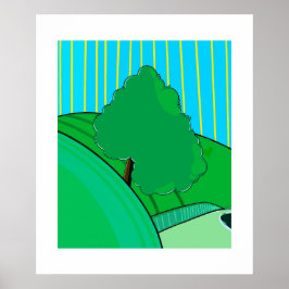 Summer Glow – Minimal Seasonal Poster by Sklines ポスター