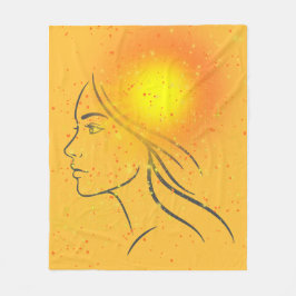 Summer Goddess – Feminine Seasonal Art フリースブランケット