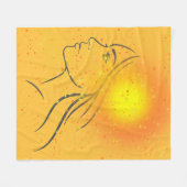 Summer Goddess – Feminine Seasonal Art フリースブランケット (正面(横))