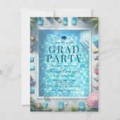 Summer Graduation Pool Party Invitations 招待状 (正面)