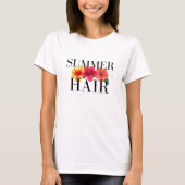 Summer Hair Hawaiian Flower Graphic Tee Tシャツ (正面)