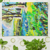 Summer house art design kitchen towel キッチンタオル (折り畳み)