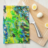 Summer house art design kitchen towel キッチンタオル (四つ折り)