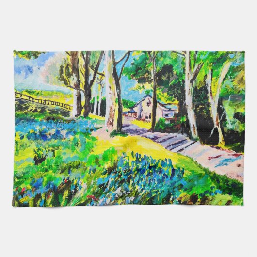Summer house art design kitchen towel キッチンタオル (横)