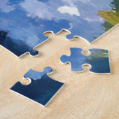 Summer Hydrangeas | Pink & Blue Coastal Flowers ジグソーパズル (側面)