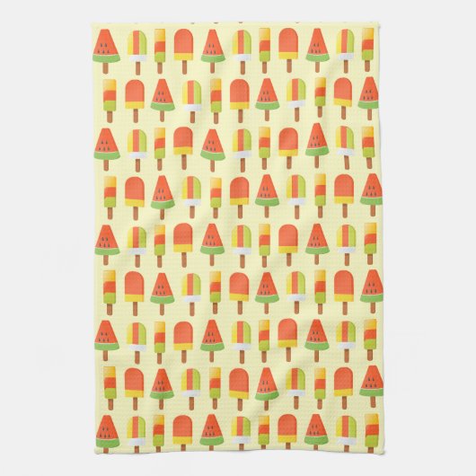 Summer Ice Lollies Pattern キッチンタオル (縦)