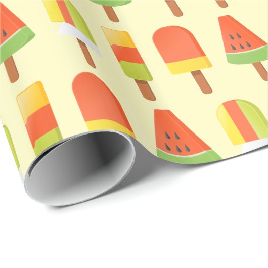 Summer Ice Lollies Pattern ラッピングペーパー (ロールコーナー)
