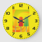 Summer Ice Pops Trio Bright Popsicles ラージ壁時計 (正面)