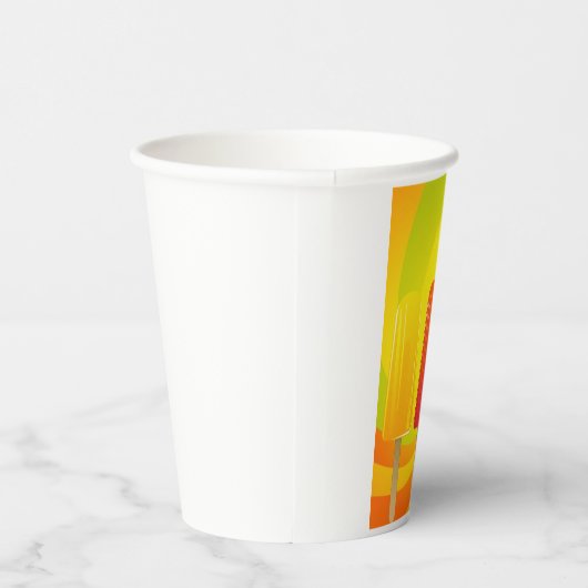 Summer Ice Pops Trio Bright Popsicles 紙コップ (右)