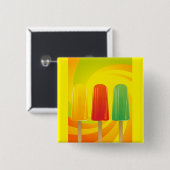 Summer Ice Pops Trio Bright Popsicles 缶バッジ (正面&裏面)