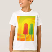 Summer Ice Pops Trio Bright Popsicles Tシャツ (正面)