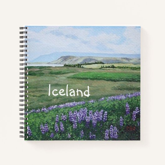 Summer in Iceland Pola.B.アレックス絵画風景 ノートブック (正面)