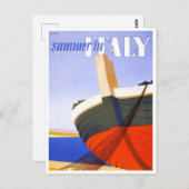 Summer in Italyヴィンテージ旅行はがき ポストカード (正面/裏面)