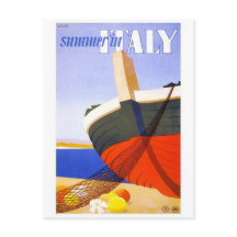 「Summer in Italy」ヴィンテージ旅行ポスター