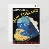 Summer in New Englandヴィンテージ旅行はがき ポストカード (正面/裏面)