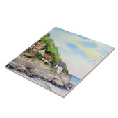 Summer in Runswick Bay England Farida Greenfield タイル (側面)