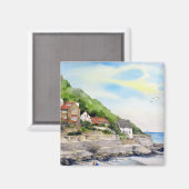 Summer in Runswick Bay England Farida Greenfield マグネット (正面/裏面)