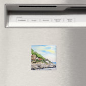 Summer in Runswick Bay England Farida Greenfield マグネット (インサイチュ (食洗機))