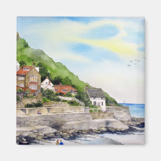 Summer in Runswick Bay England Farida Greenfield マグネット (正面)