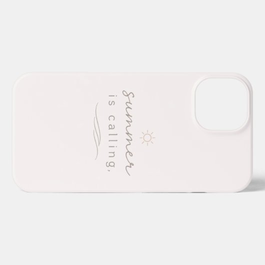 Summer Is Calling Minimal Aesthetic iPhone Case iPhoneケース (裏面横)