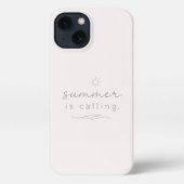Summer Is Calling Minimal Aesthetic iPhone Case iPhoneケース (裏面)