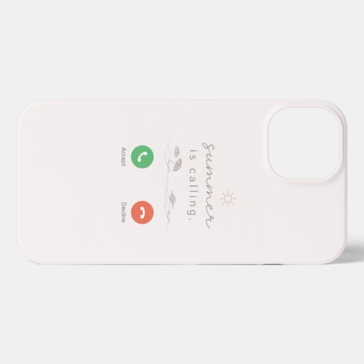 Summer Is Calling Minimal Aesthetic iPhone Case iPhoneケース (裏面横)