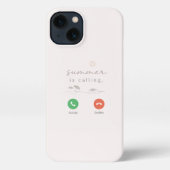 Summer Is Calling Minimal Aesthetic iPhone Case iPhoneケース (裏面)